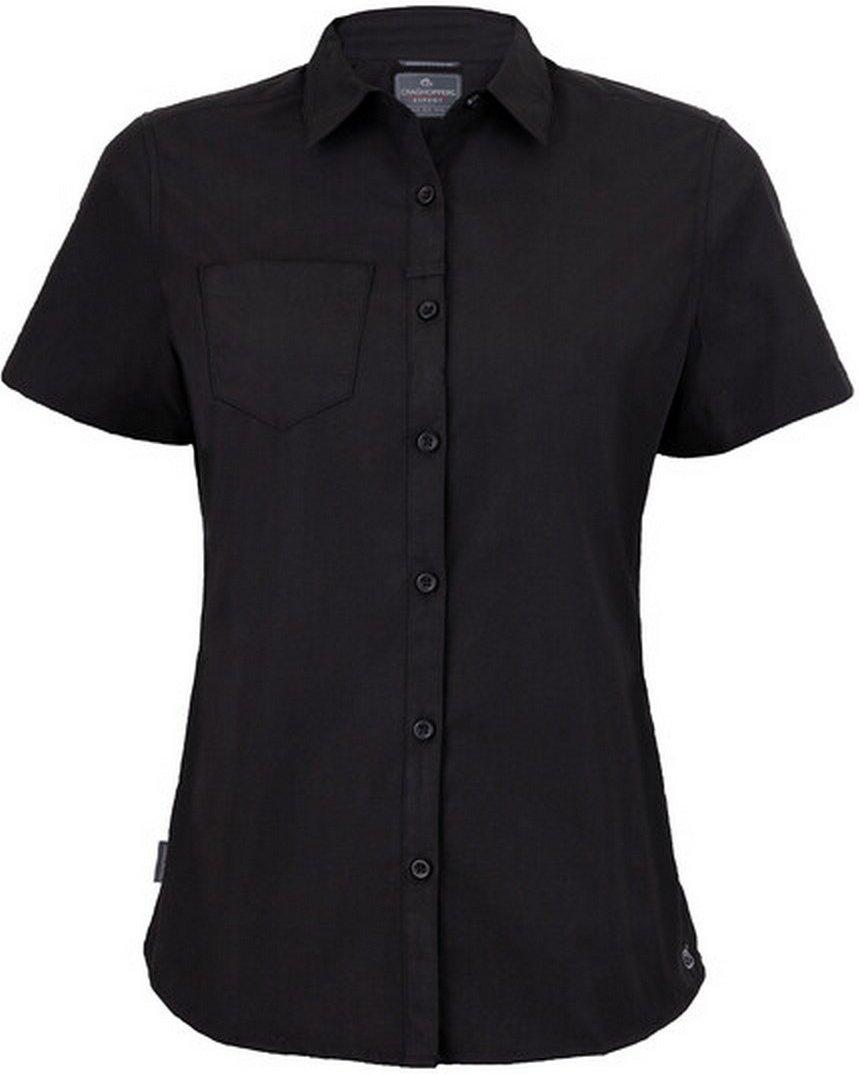 Craghoppers - "Expert Kiwi" Hemd für Damen kurzärmlig (Schwarz)