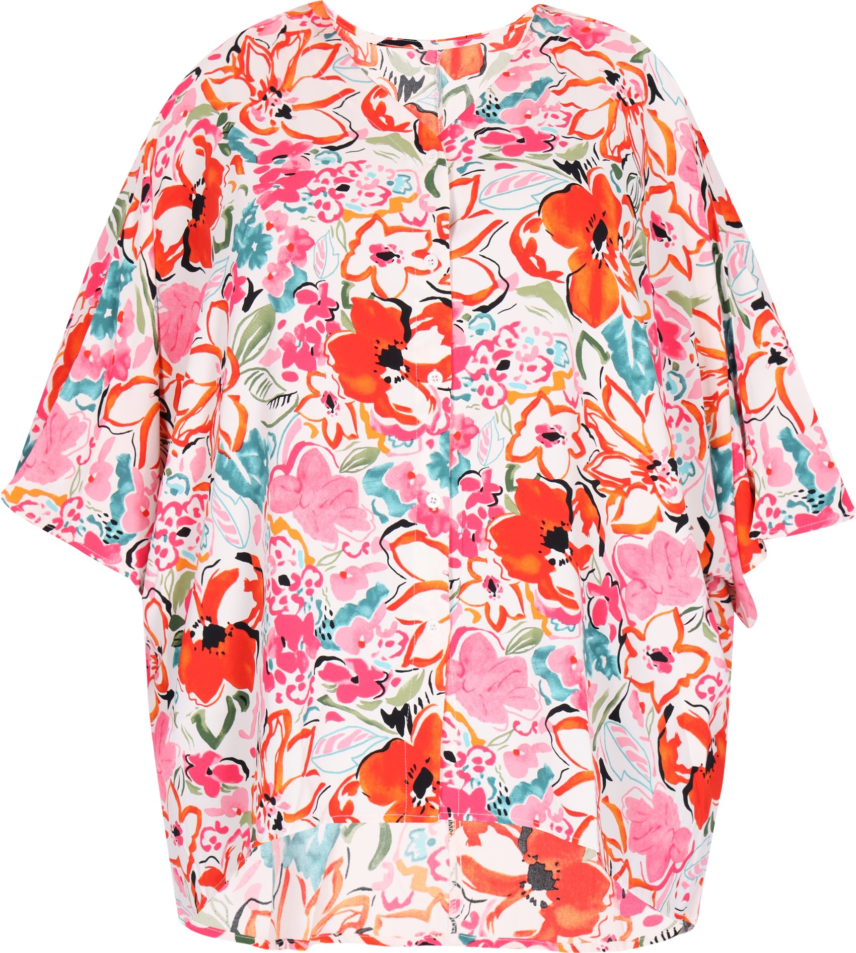 IZIA Bluse in großen Größen Frauen Rose