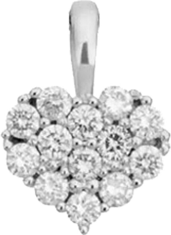 Lyomi Anhänger 585/- Weißgold Herz 13 synth. Diam. 0,17ct.