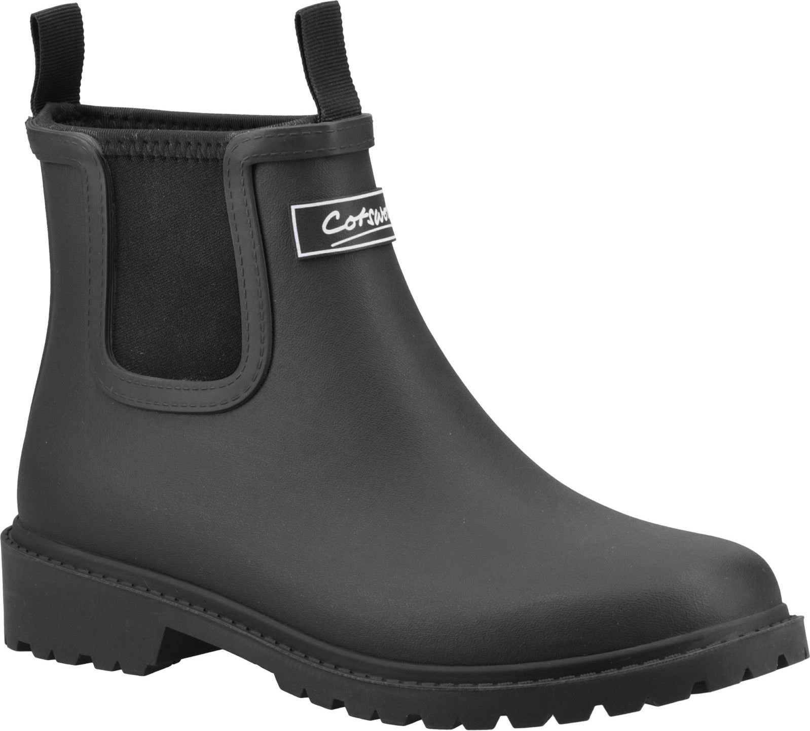 Cotswold Barton TPR+Neopren Damen schwarze Gummistiefel