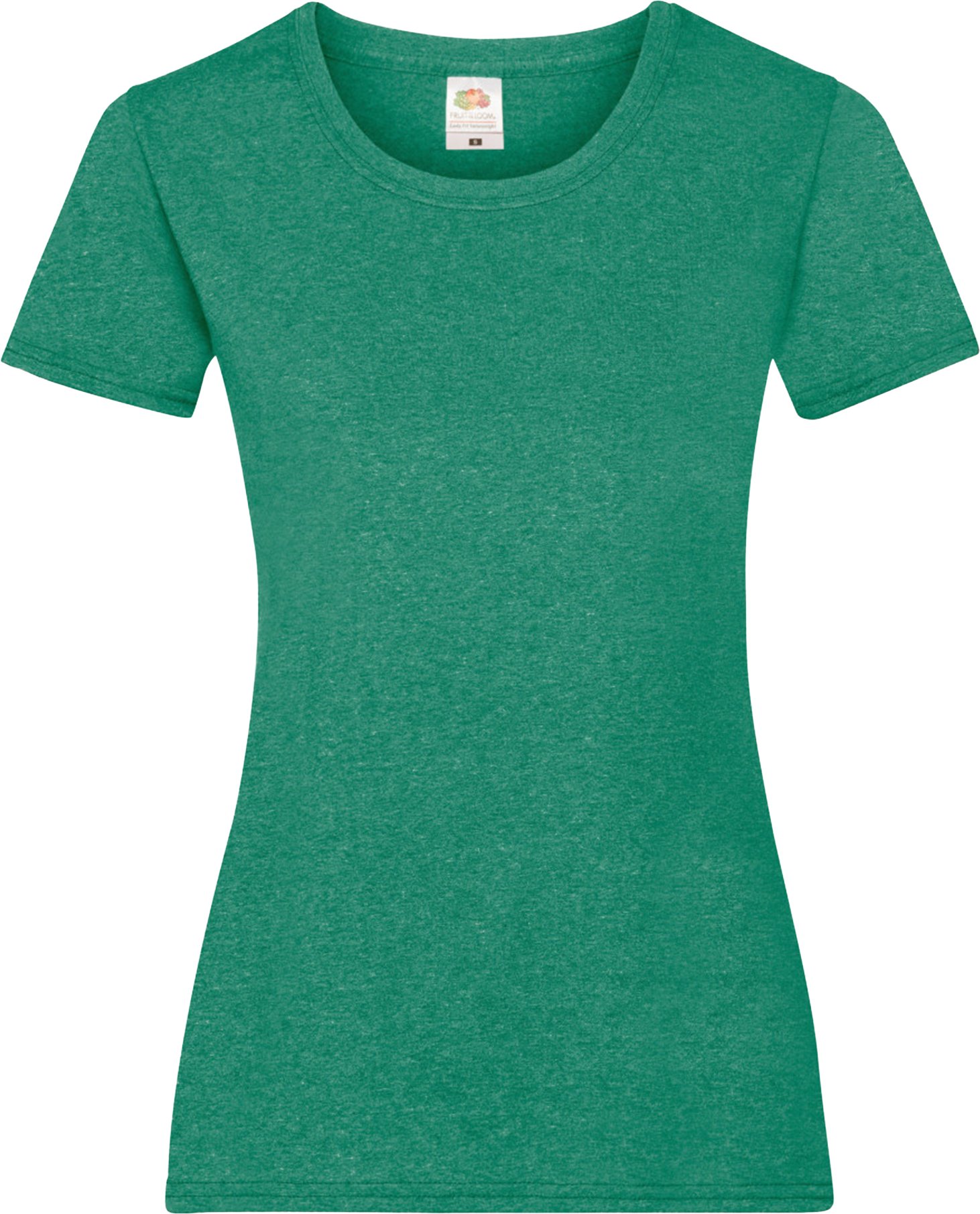 Fruit Of The Loom Damen/Damen Lady-Fit Valueweight Kurzarm T-Shirt (5er Pack) (Retro Heather Green)