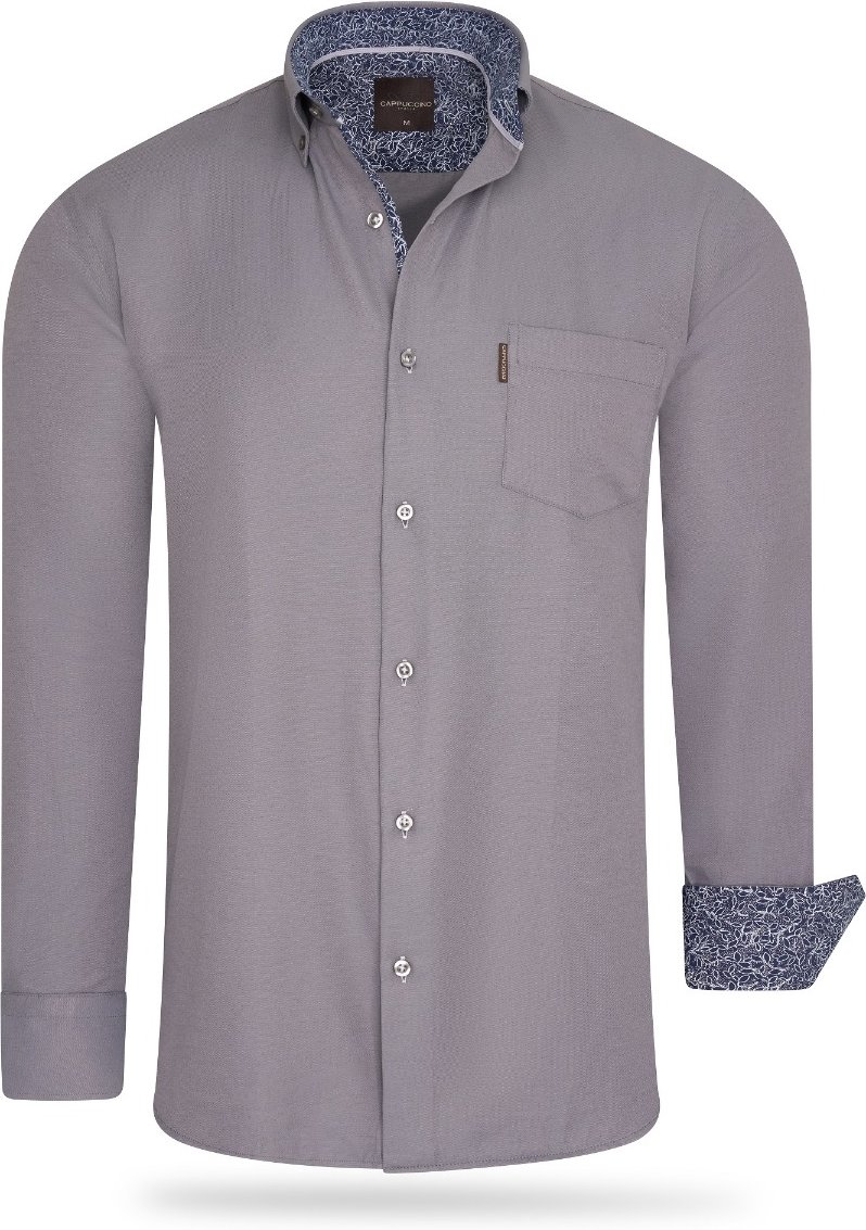 Cappuccino Italia Chemises Chemise Coupe Régulière Anthracite Gris
