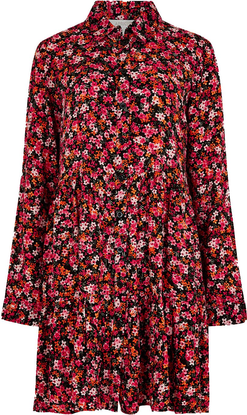 Apricot Ditsy Shirt Minikleid