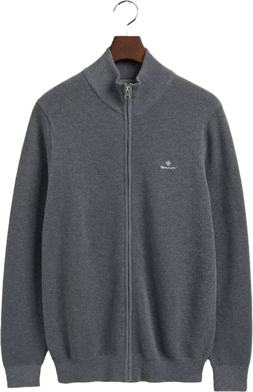 Gant - Strickjacke Mit Reißverschluss für Herren (Grau)