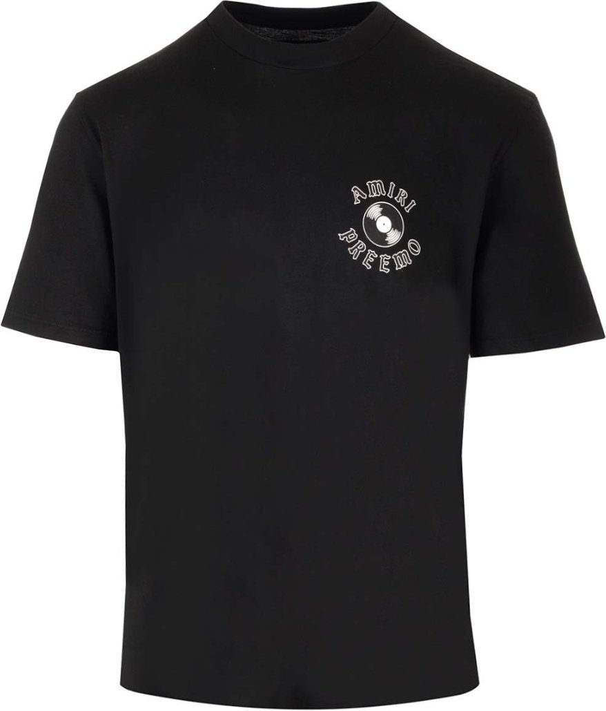 Schwarzes T-Shirt mit Amiri Premier Records-Logo