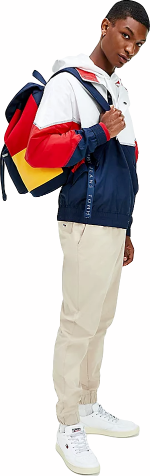 Tommy Jeans Herren Popover Jacke mit Color-Block