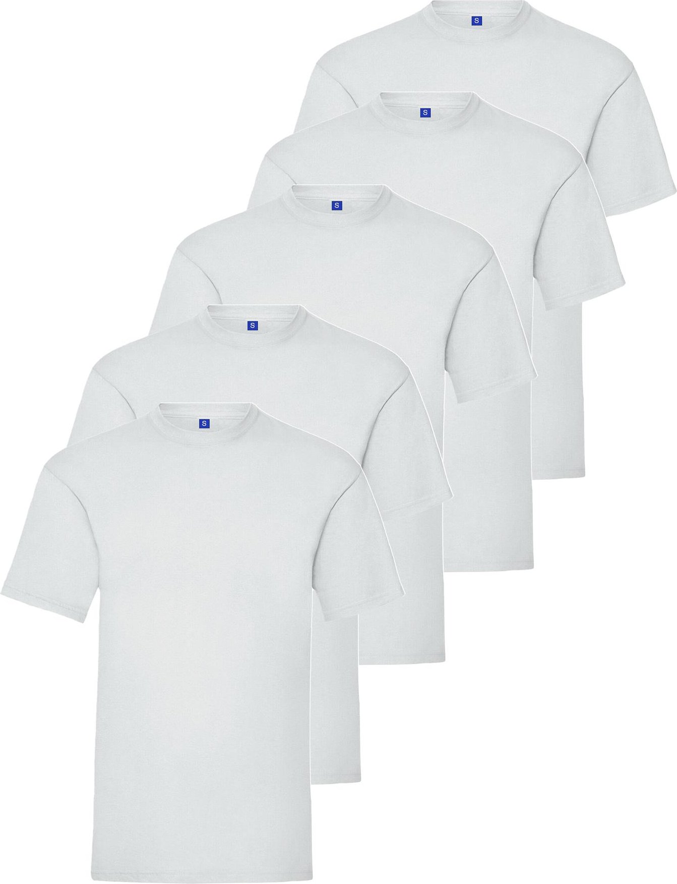 Thumbnail - Kruze | Mens Crew Neck T-Shirts (5er Pack) - Weiß