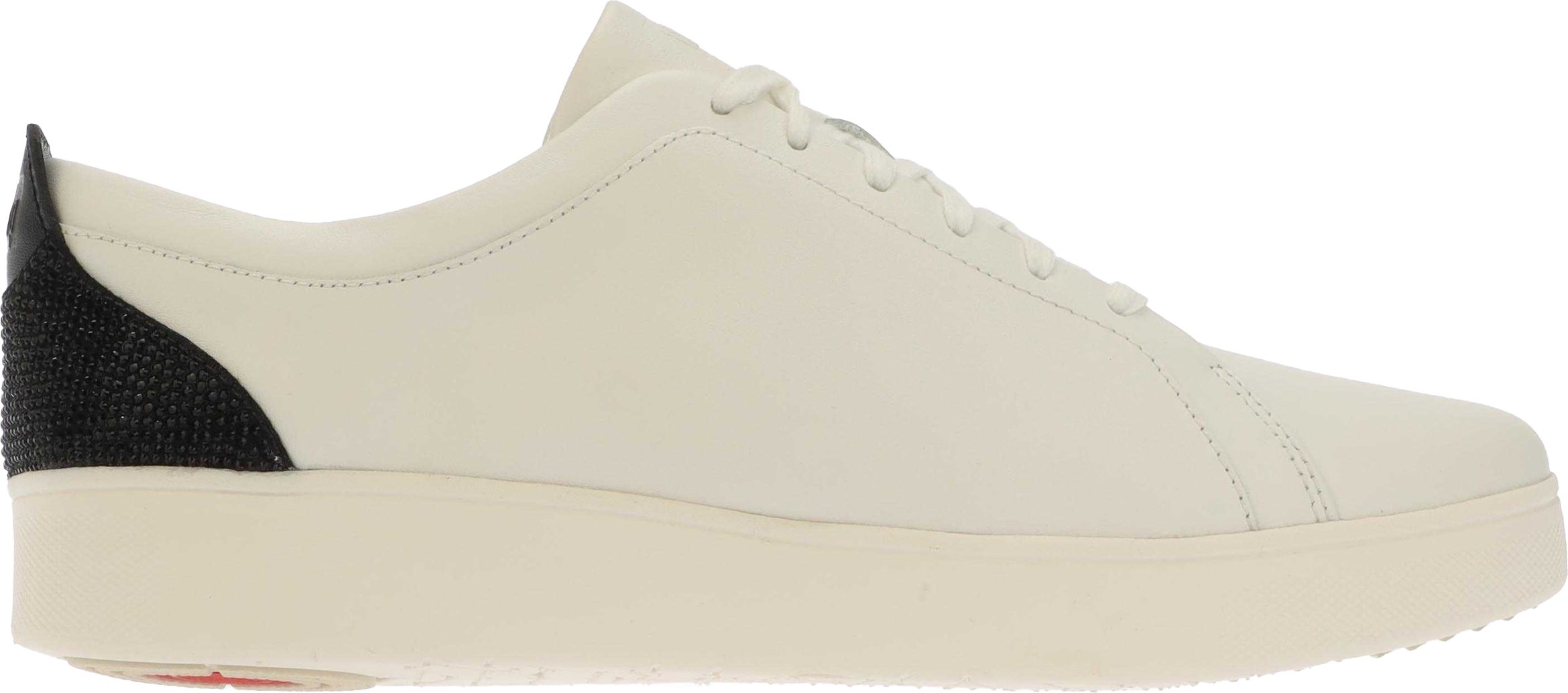 Fit Flop - "Rally" Kristall Sneaker für Damen, Leder (Weiß/Schwarz)