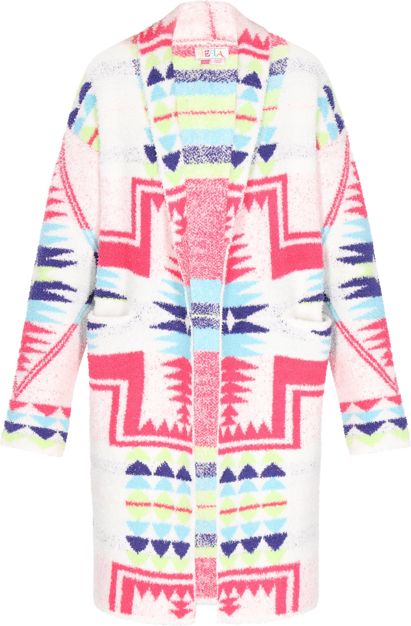 IZIA Strickjacke Frauen cremeweiß mehrfarbig