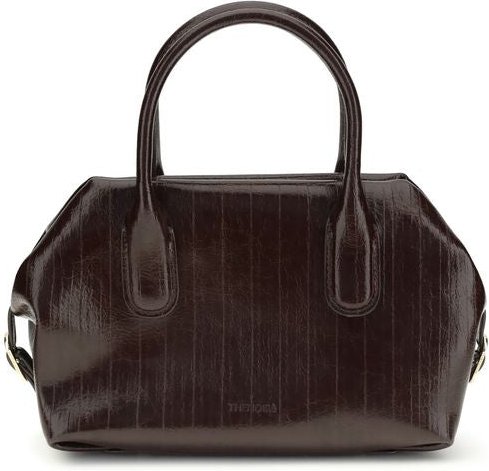 THEMOIRè Braune Polyethylen-Schultertasche