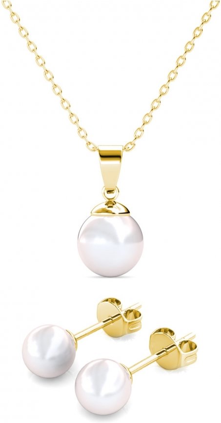 Perlmuttset - Gold und Kristall