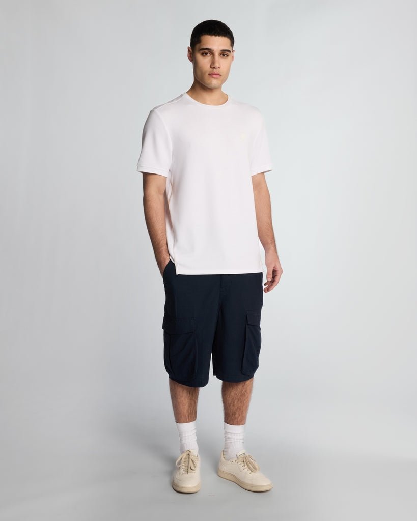 Lyle & Scott Baumwoll-Leinen Cargo-Shorts - Dunkelblau