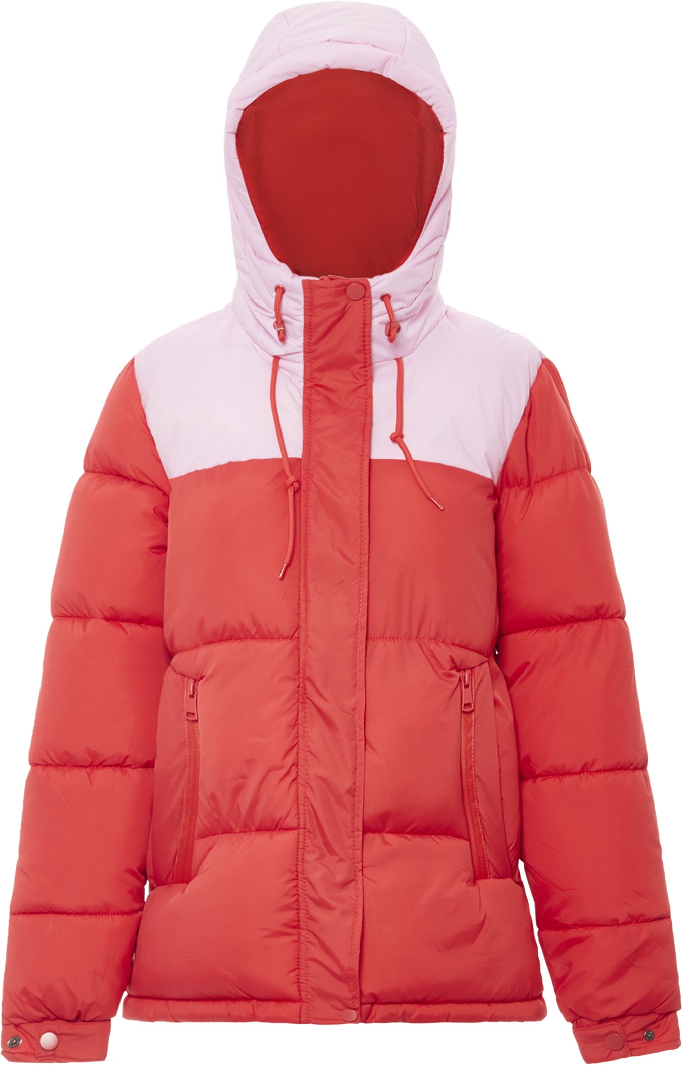 Mymo Wattierte Steppjacke Damen Sommerrot Süßes Pink