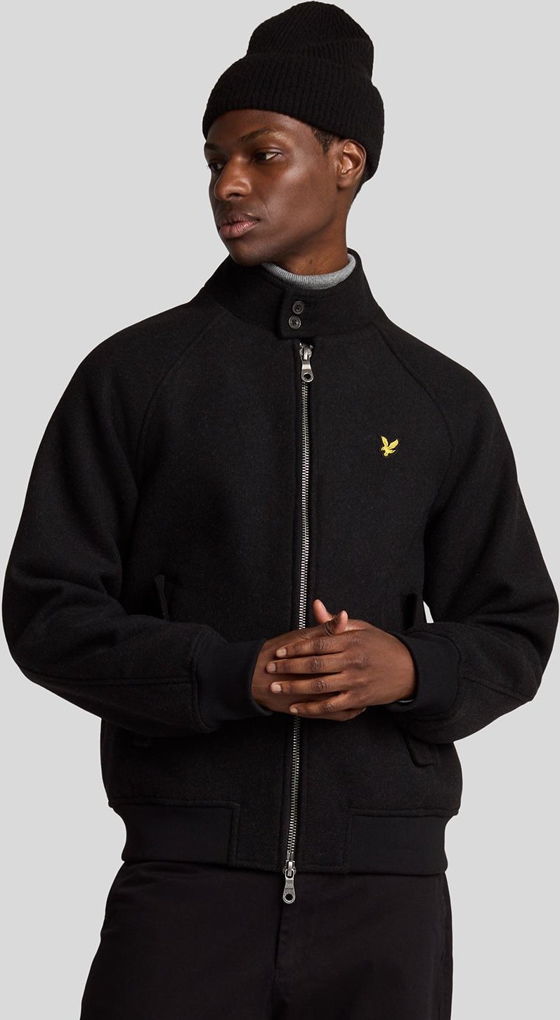 Thumbnail - Lyle & Scott Doubleface-Harringtonjacke aus Wolle in Schwarz