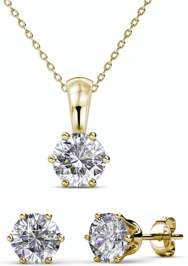 Geburtsstein-Set - Gold und Kristall