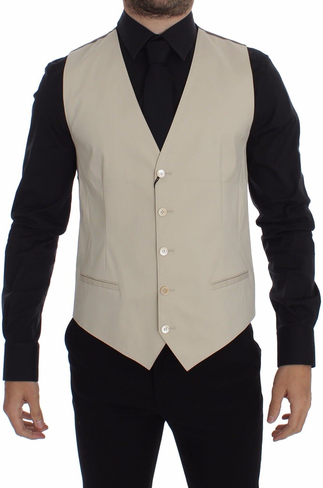 Beige Weste Klassische Passform