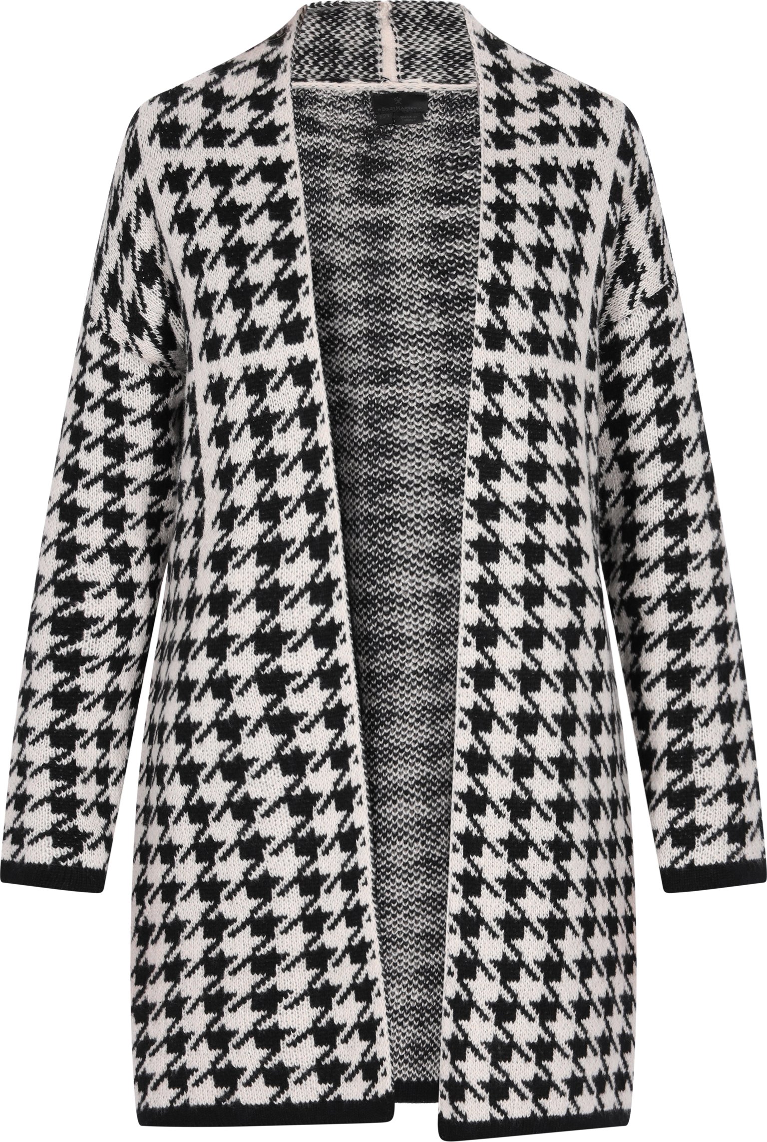 Dreimaster Cardigan Damen Schwarz Wollweiss