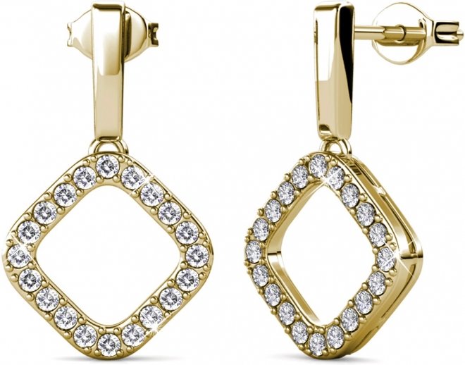 Irina Ohrringe - Gold und Kristall