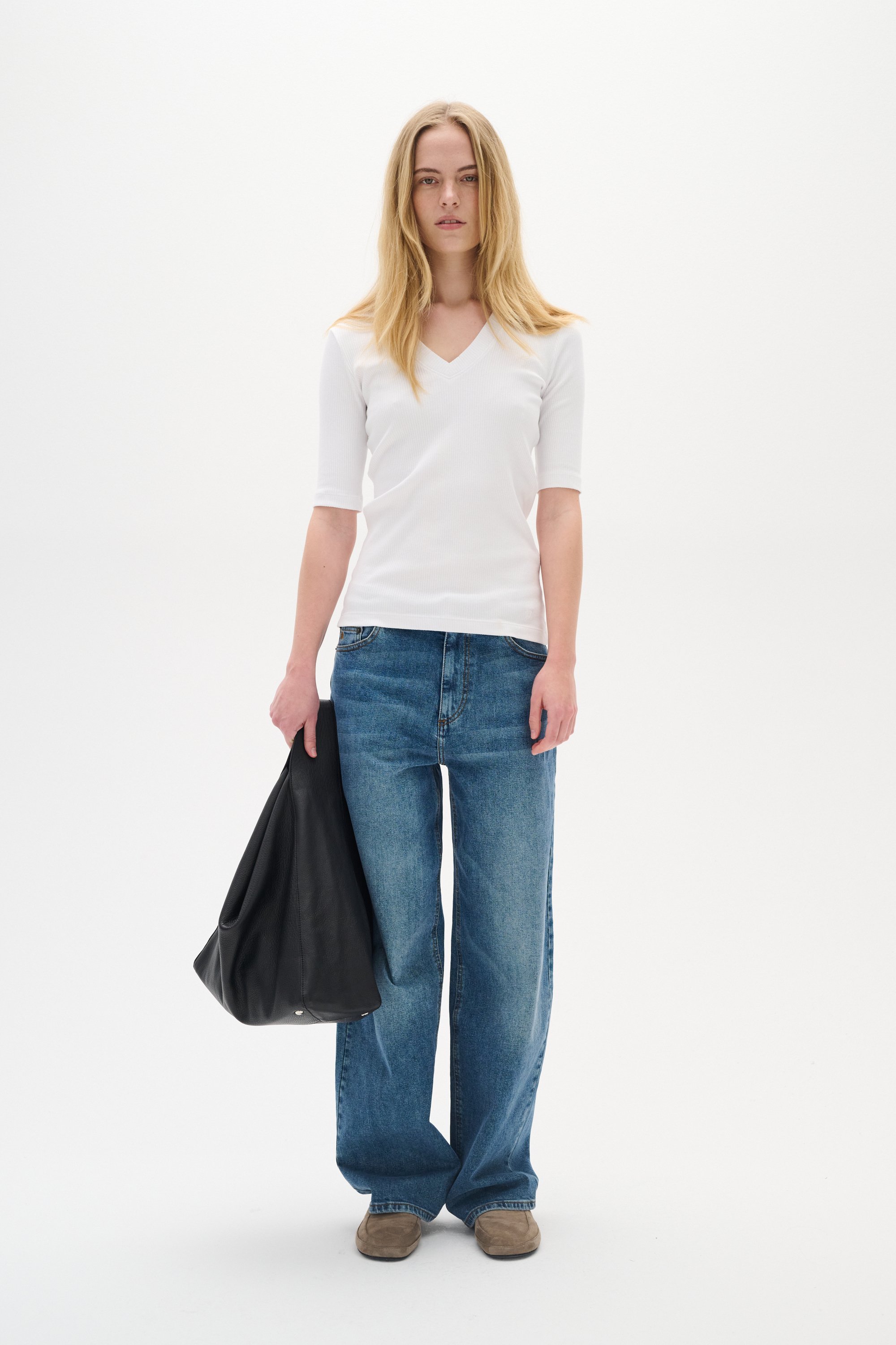 Jerseytop Slim fit Pure White