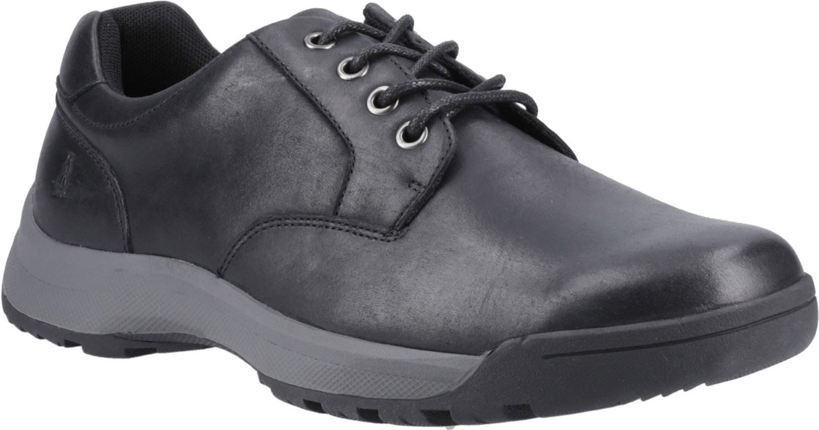 Hush Puppies Vinson Leder Herren Schnürschuhe Schwarz