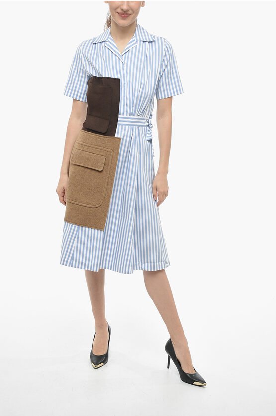 MM1 Awning Popeline-Hemdkleid mit Patches in Hellblau