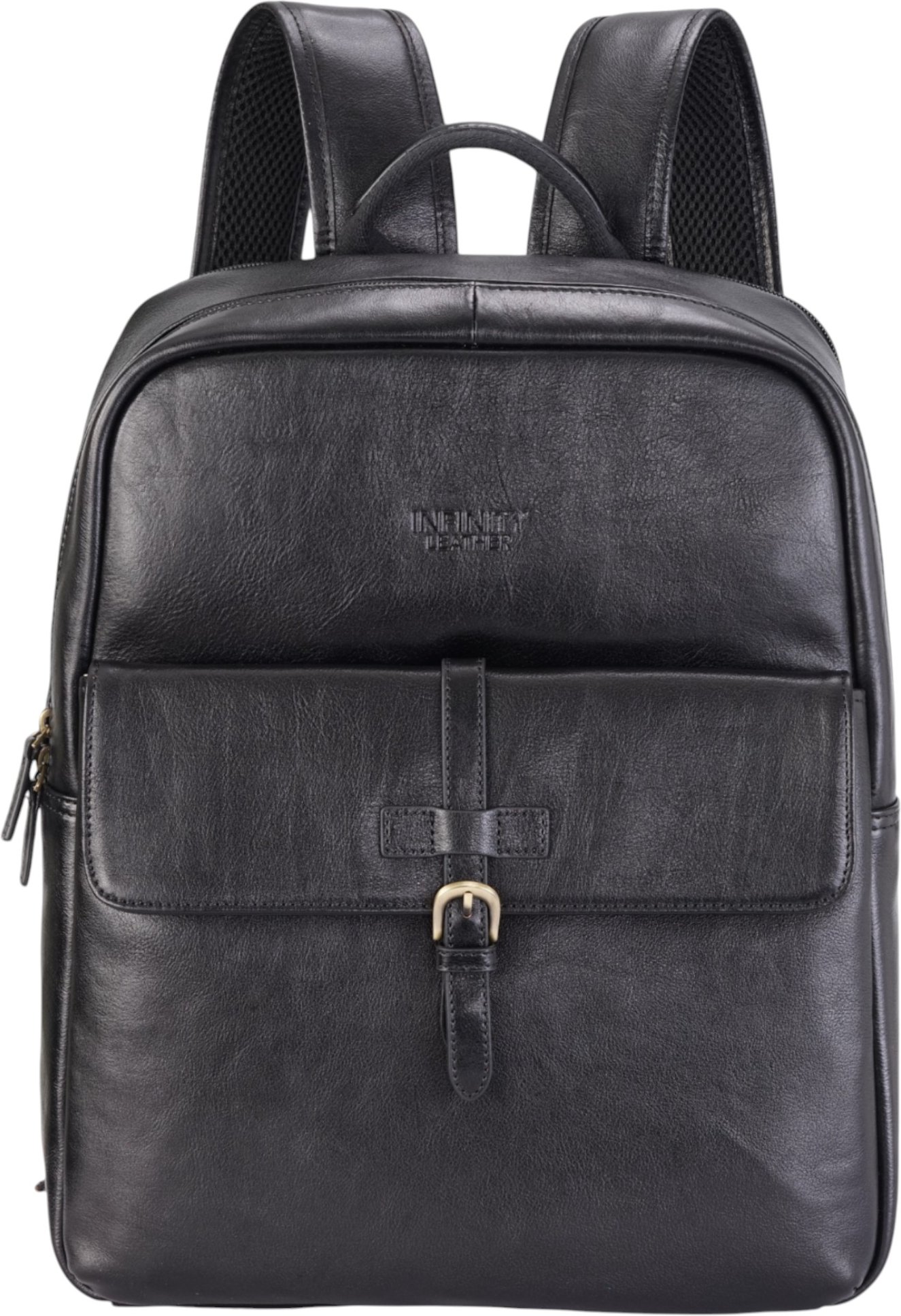 Echtleder Schwarz Vintage Laptop Rucksack Reisetasche - Cove