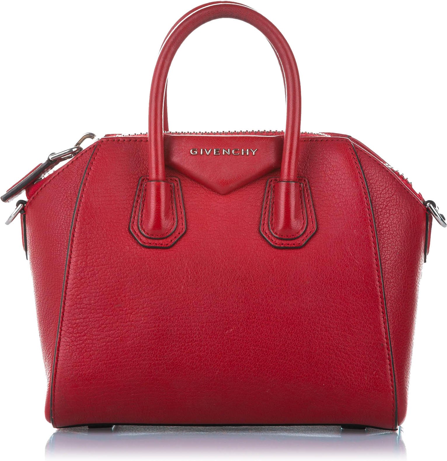 Vintage Givenchy Antigona Leather Satchel Red
