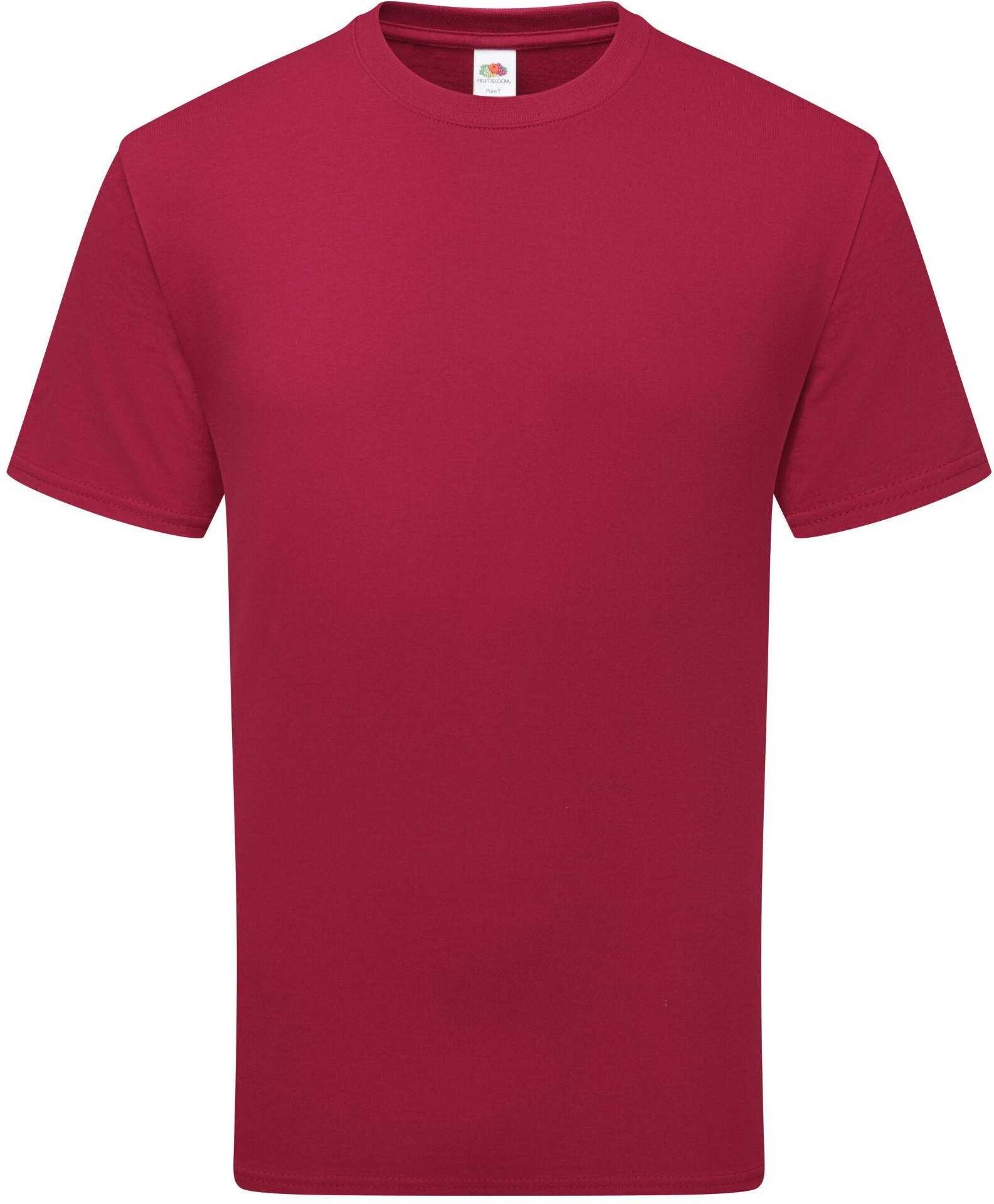 Fruit of the Loom - "Pure" T-Shirt für Herren/Damen Unisex, Baumwolle (Cranberry)