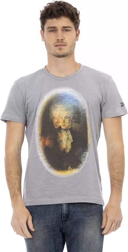 Trussardi Action Graues Baumwoll-Herren-T-Shirt