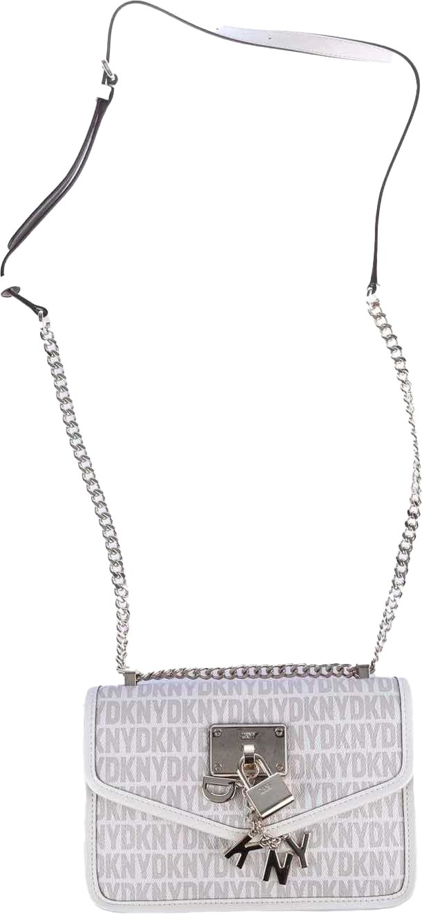 DKNY - "Elissa" Umhängetasche, Klappenverschluss (Grau)