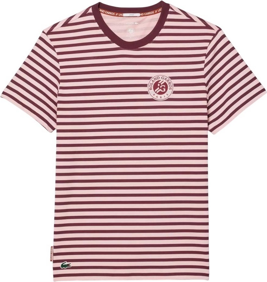 Lacoste - "Roland Garros Edition" T-Shirt Extratrocken für Herren/Damen Unisex (Pink)