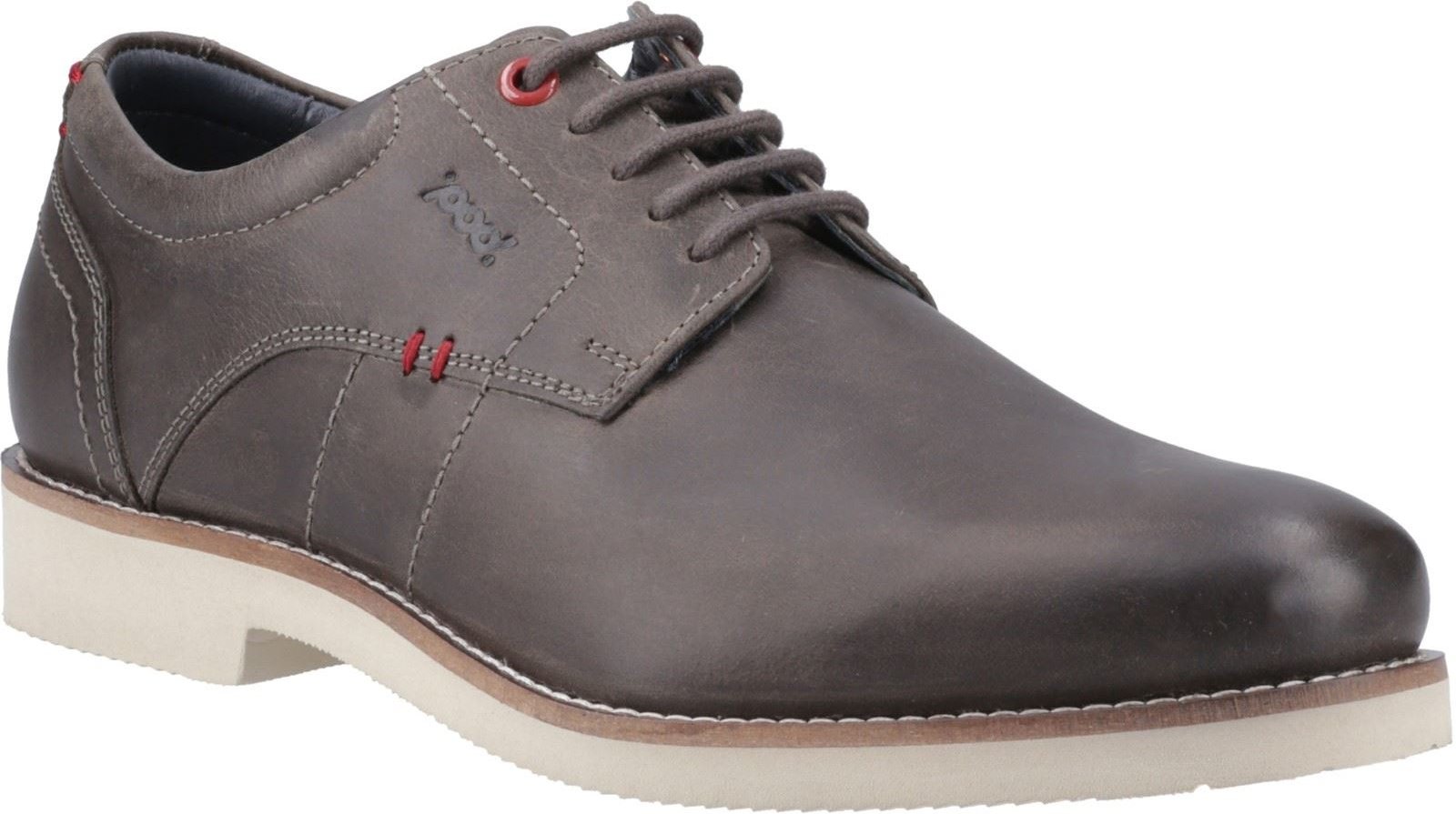 Pod Hampton Leder Herren Schnürschuhe Grau