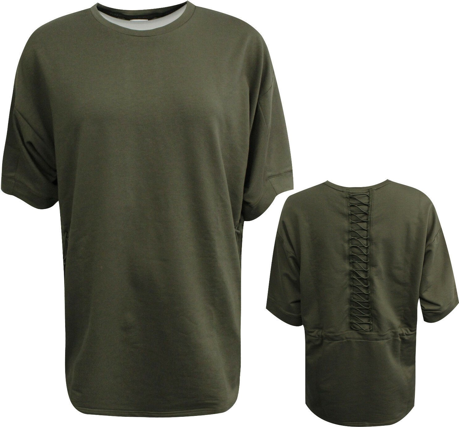 Puma Evolution Womens Schnürung Trockener Zellen T -Shirt Olive Nacht 573477 14 A7E