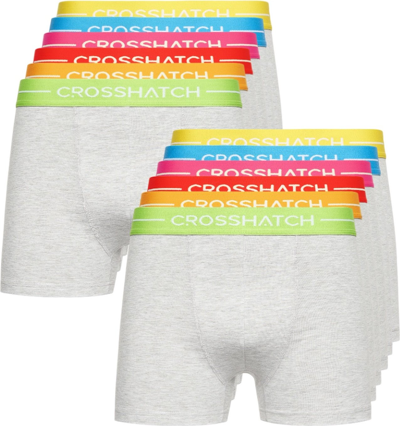 Crosshatch - "Astral" Boxershorts für Herren(12er-Pack) (Grau meliert)