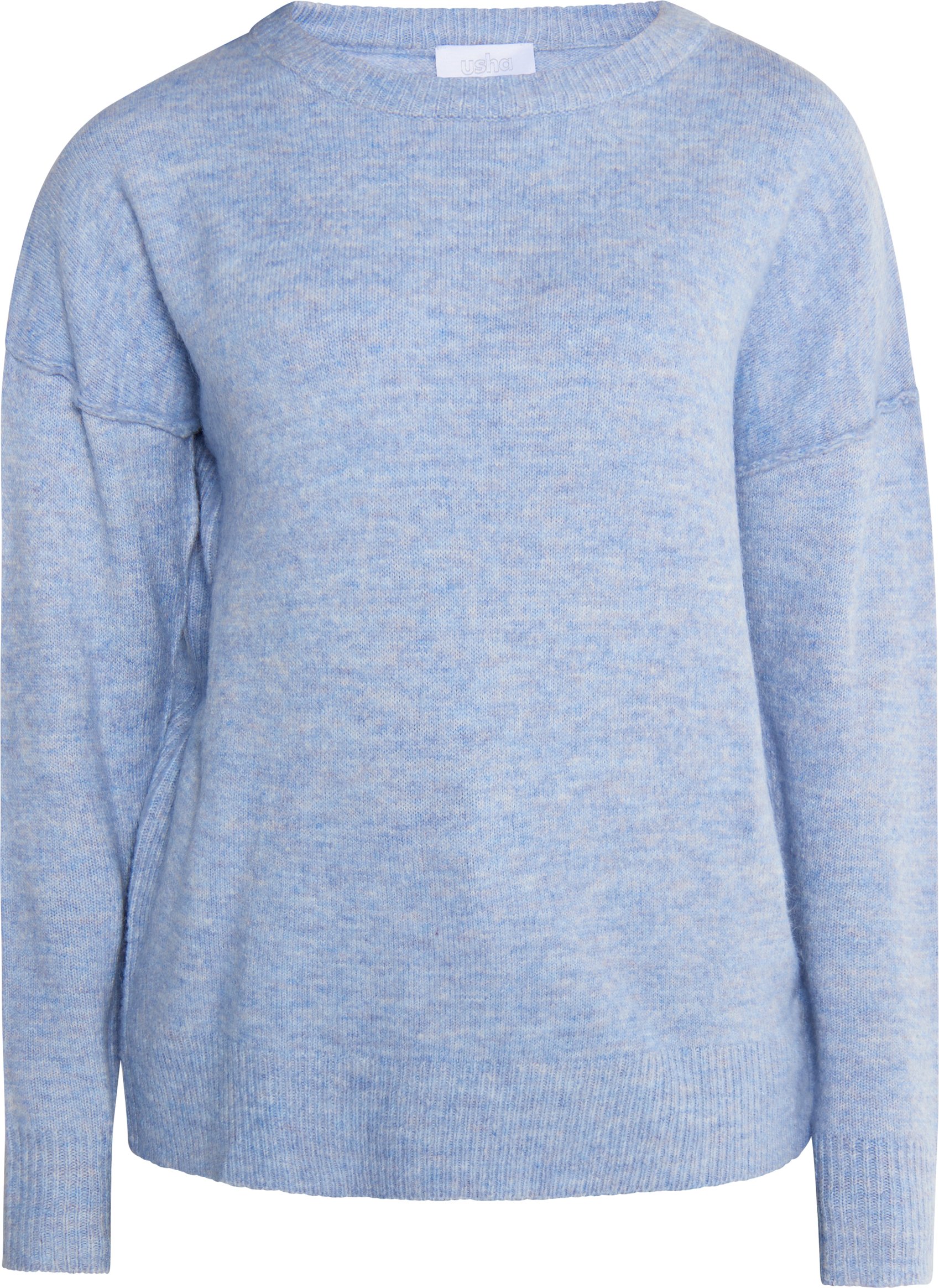usha Strickpullover Damen blau melange
