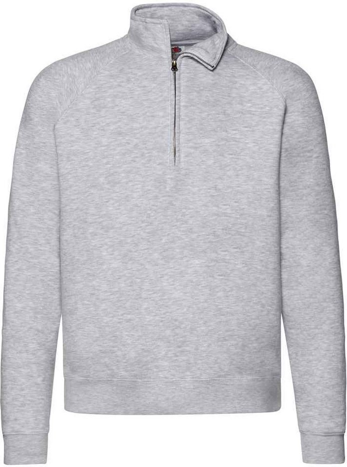 Fruit of the Loom - "Premium" Sweatshirt Reißverschluss für Herren (Grau meliert)