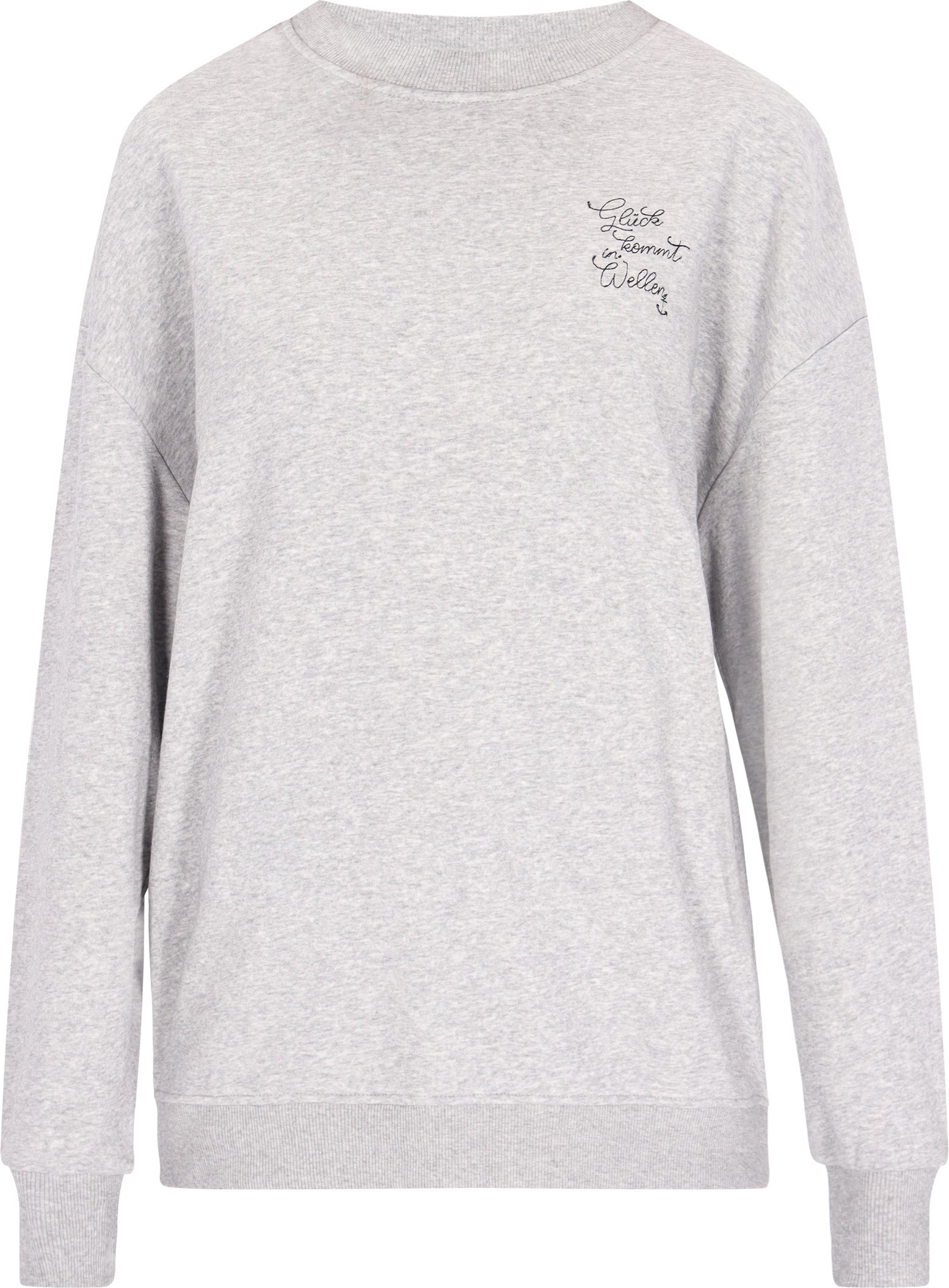 Thumbnail - Dreimaster Sweatshirt Damen Grau Melange