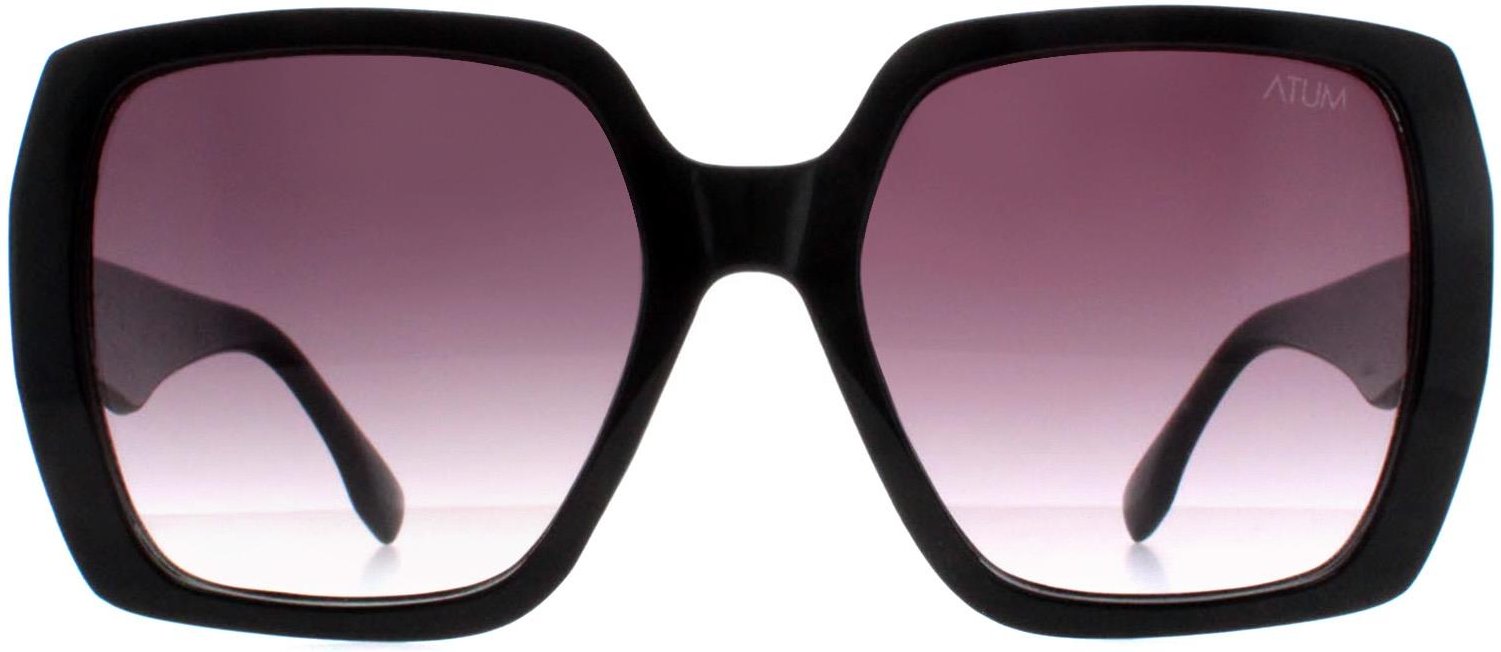 Atum Zouk C1 glänzende schwarze rauchgraue Sonnenbrille mit Farbverlauf