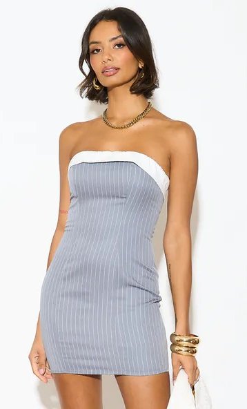 Gestreiftes Minikleid