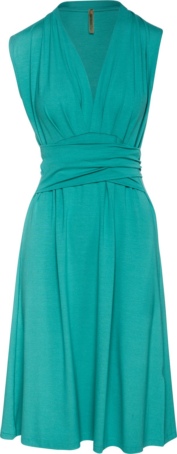 Kleid mit V-Ausschnitt und Schärpe