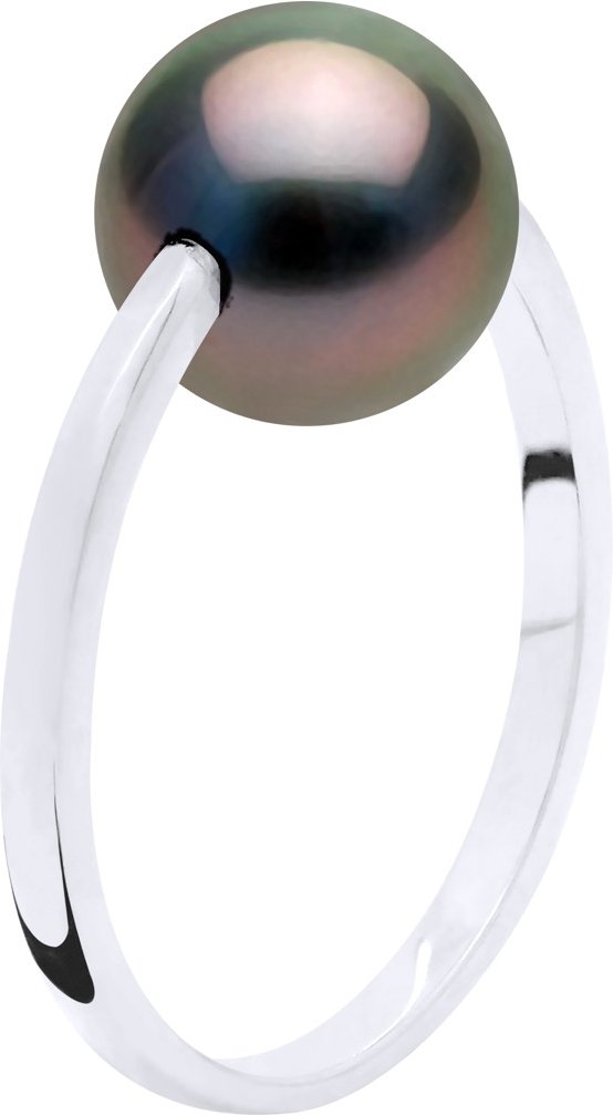 Armreifring – Weißgold – echte Tahiti-Zuchtperle, rund 8–9 mm