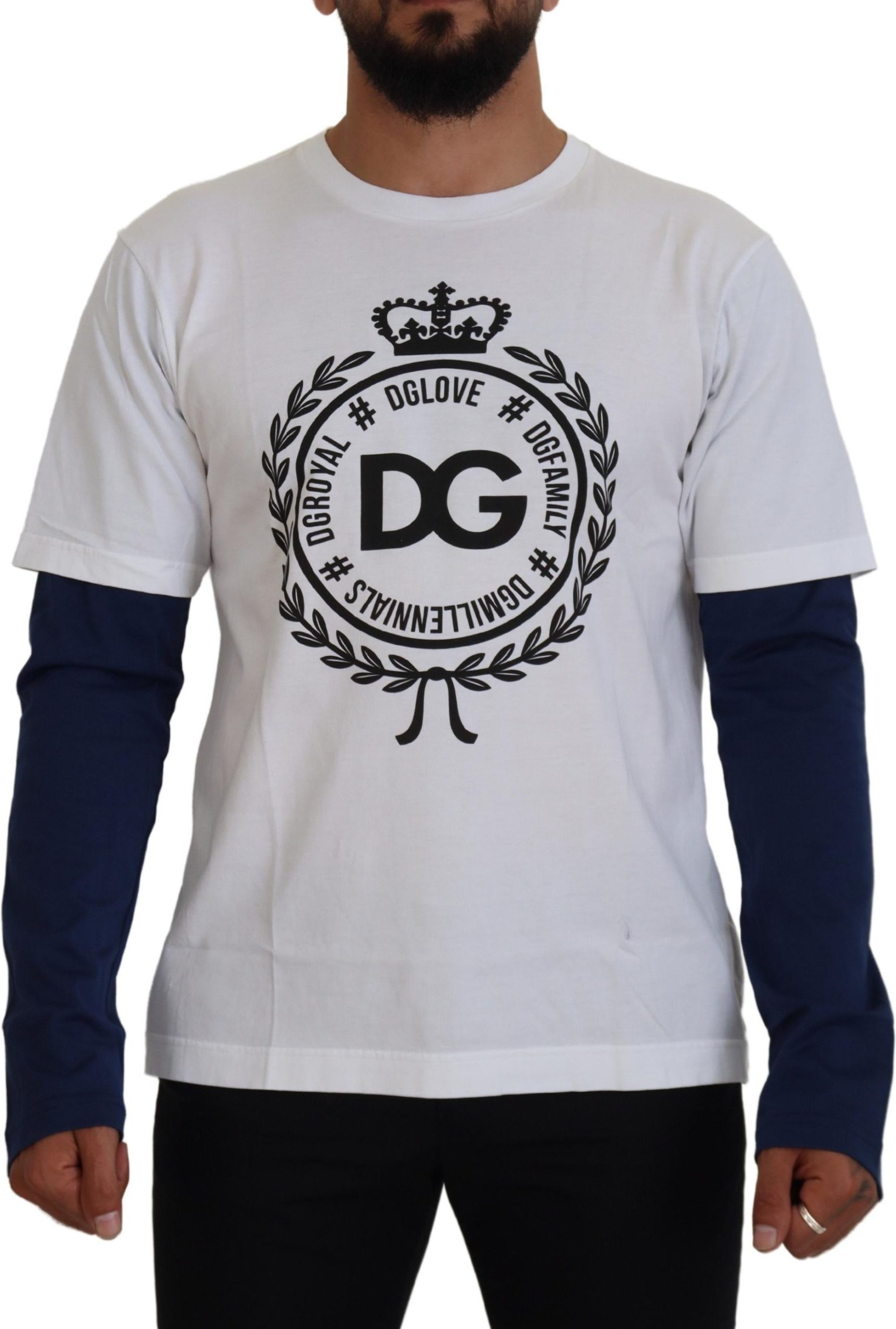 Dg Crest T-Shirt Weiß Langarm