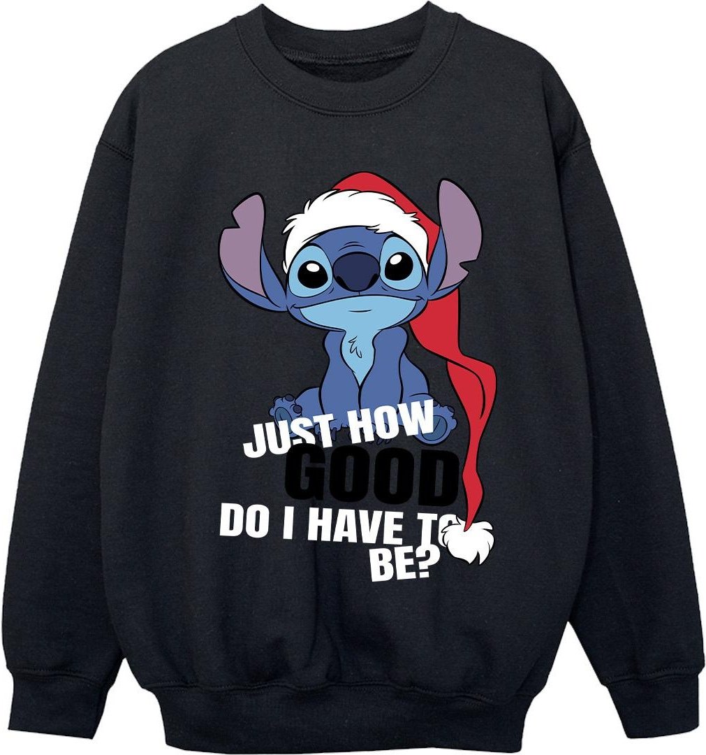 Disney - "Lilo & Stitch Just How Good" Sweatshirt für Mädchen (Schwarz)
