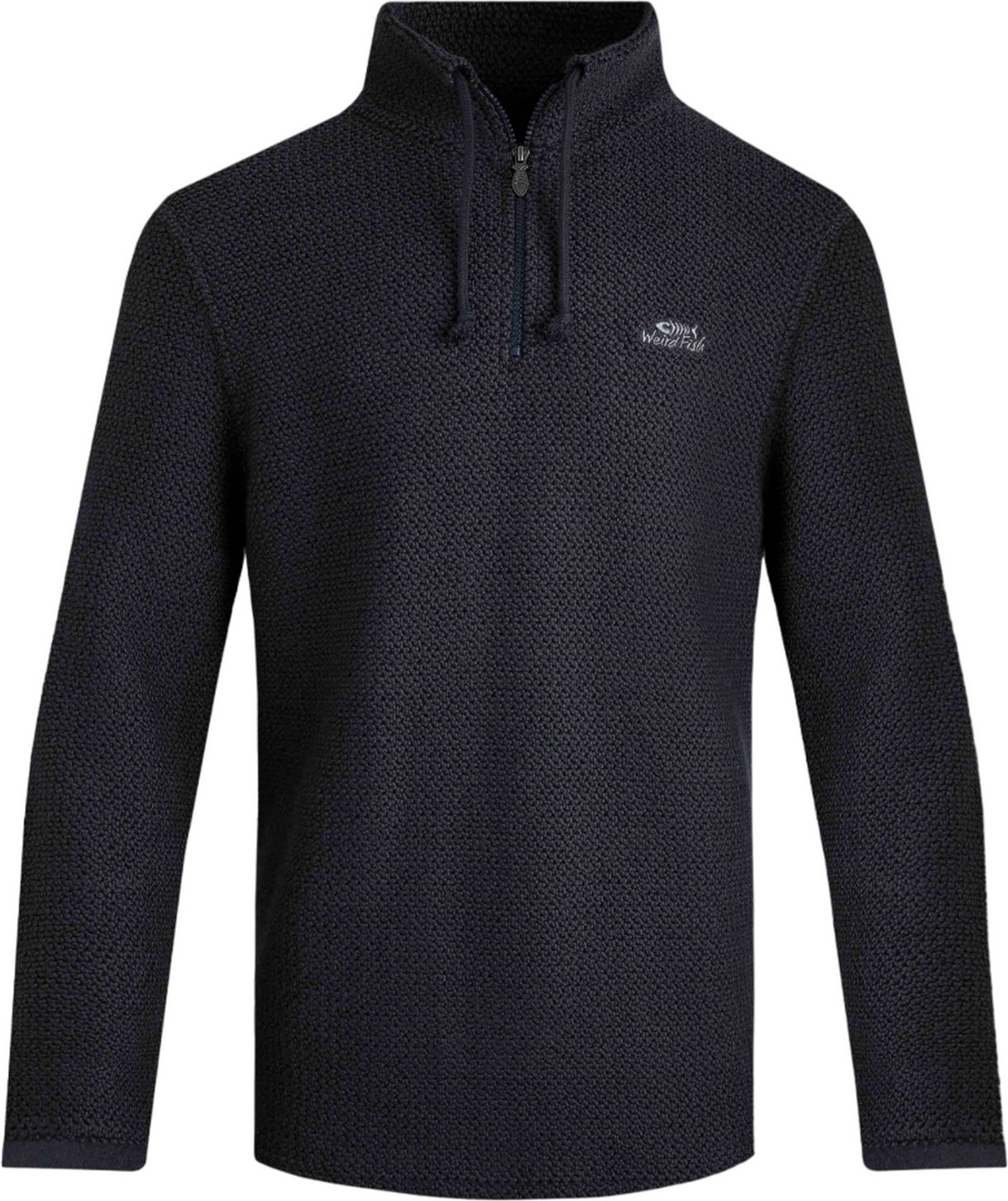 Weird Fish - "Cruiser" Pullover mit kurzem Reißverschluss für Herren (Marineblau)