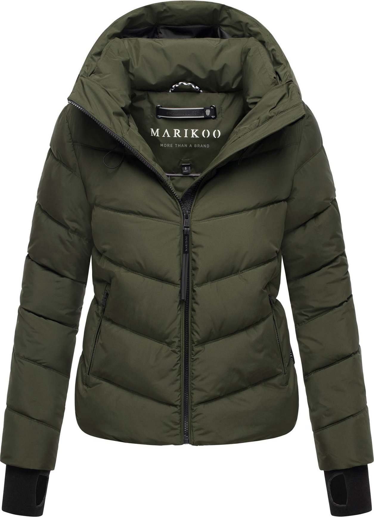 Thumbnail - Marikoo Damen Steppjacke Yukanii mit Kapuze & femininer Passform