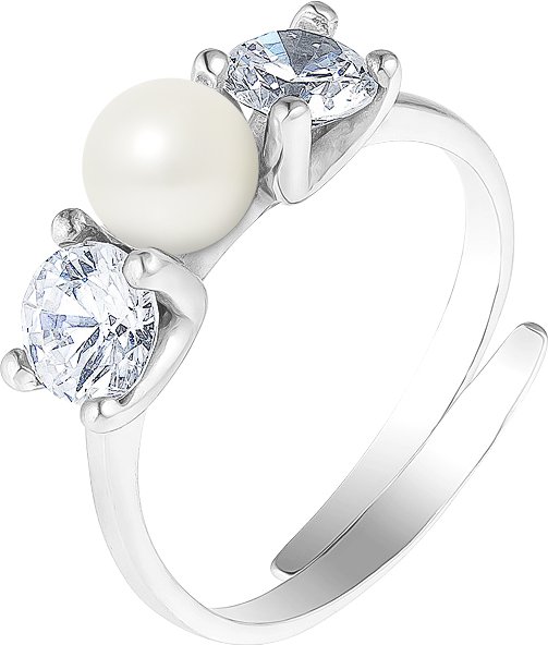 DIADEMA - Massiver Ring mit Süßwasserperle - Pure White Kollektion