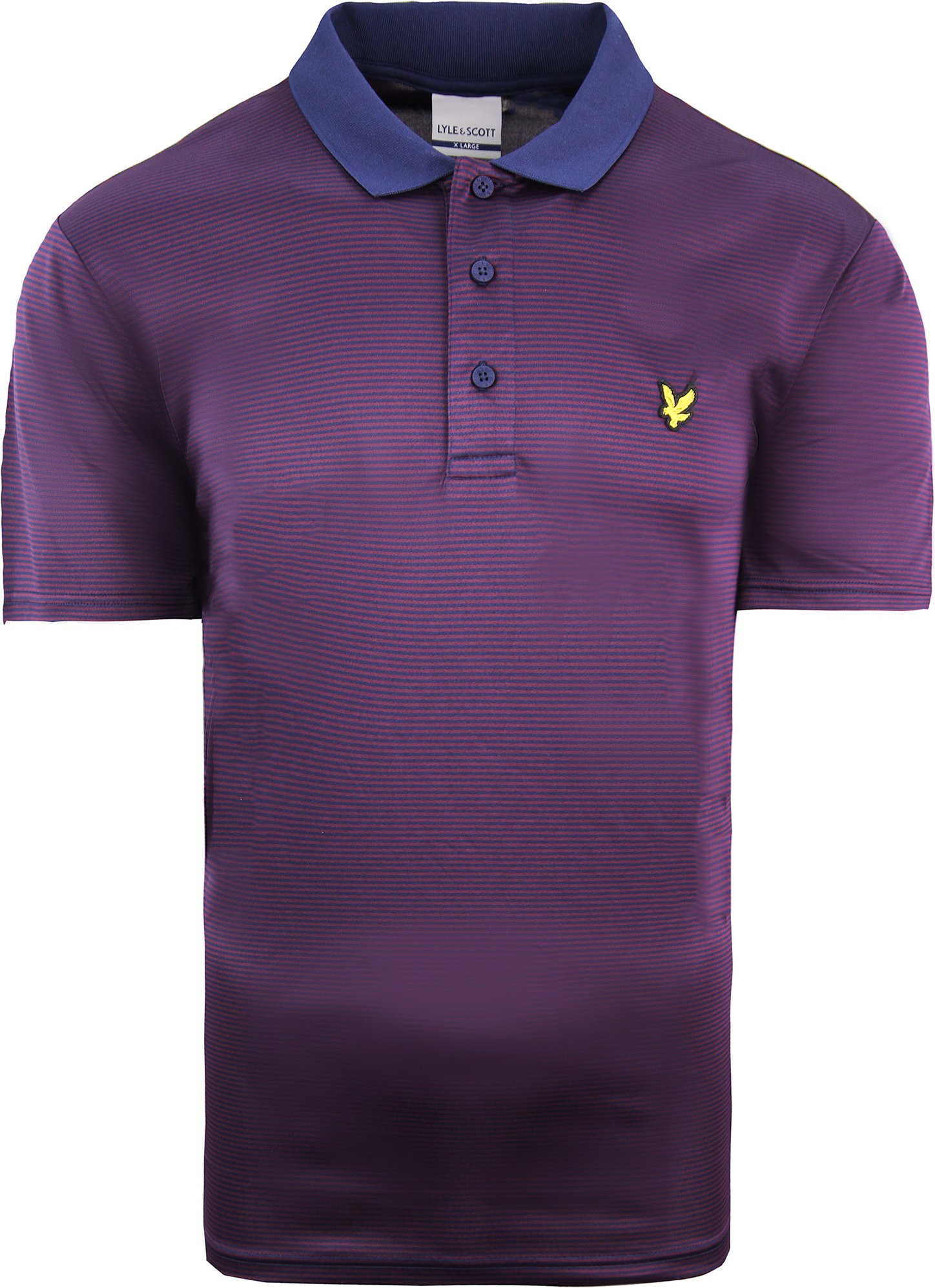 Lyle & Scott Golf Microstripe Herren Purple Polo -Hemd