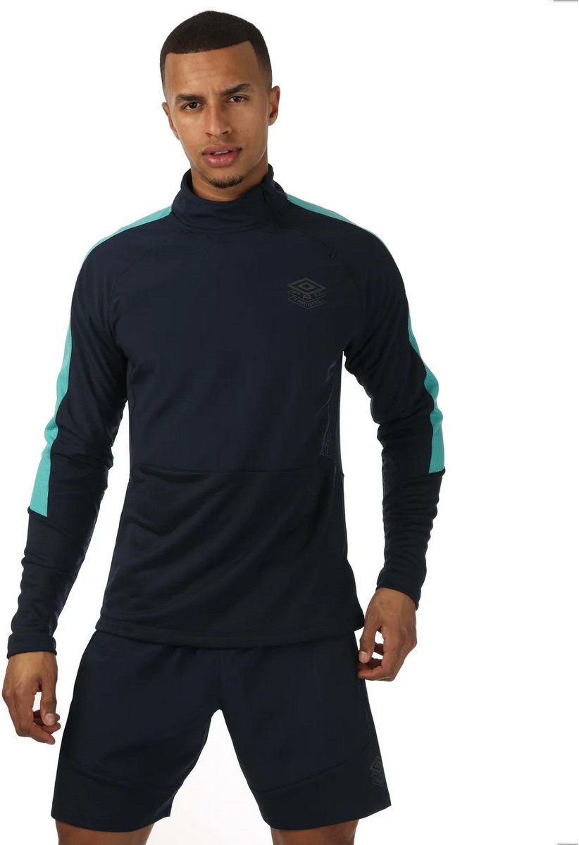 Umbro - "Pro Training Hybrid" Drill-Top für Herren (Marineblau)