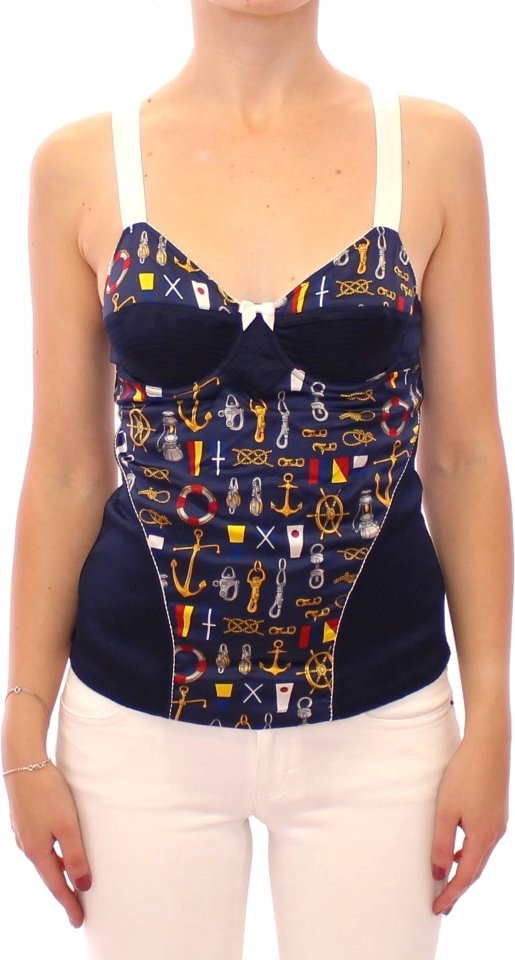 Dolce & Gabbana - Débardeur bleu à motif marin pour femme