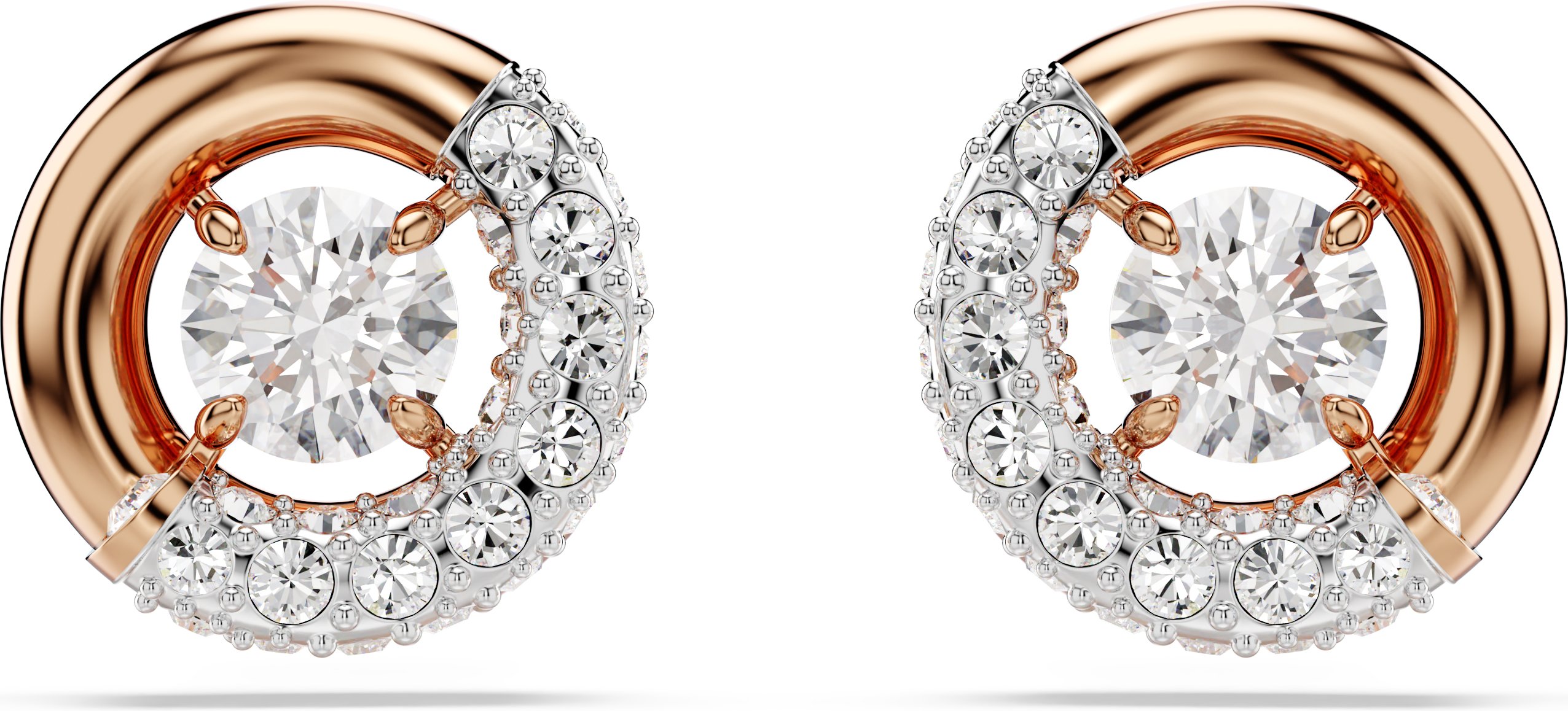 Swarovski 'Dextera' Damen Ohrstecker aus vergoldetem Metall - Rose 5692258